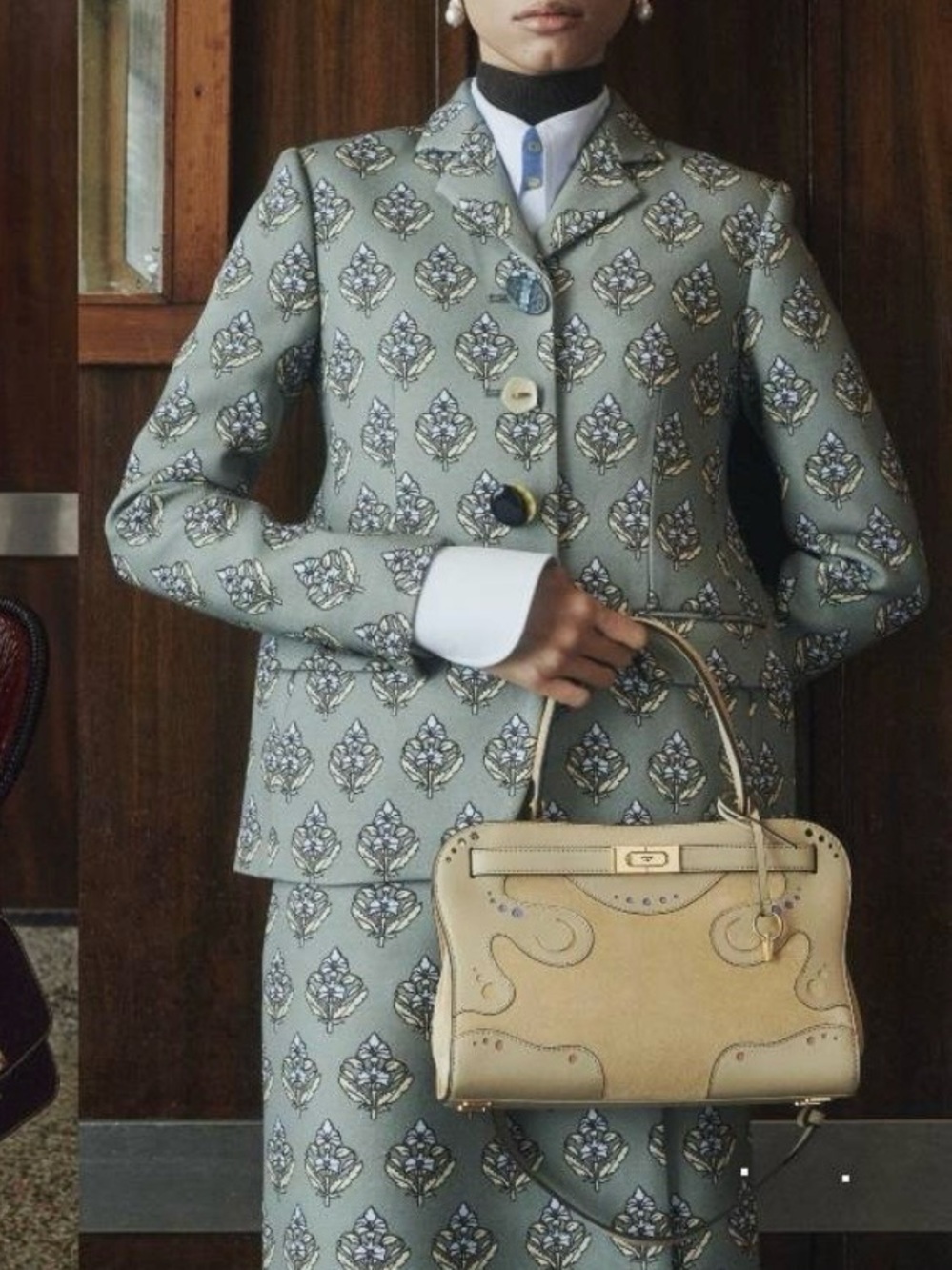 Tory Burch Sage Floral Jacquard Blazer